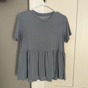 Baby blue peplum top